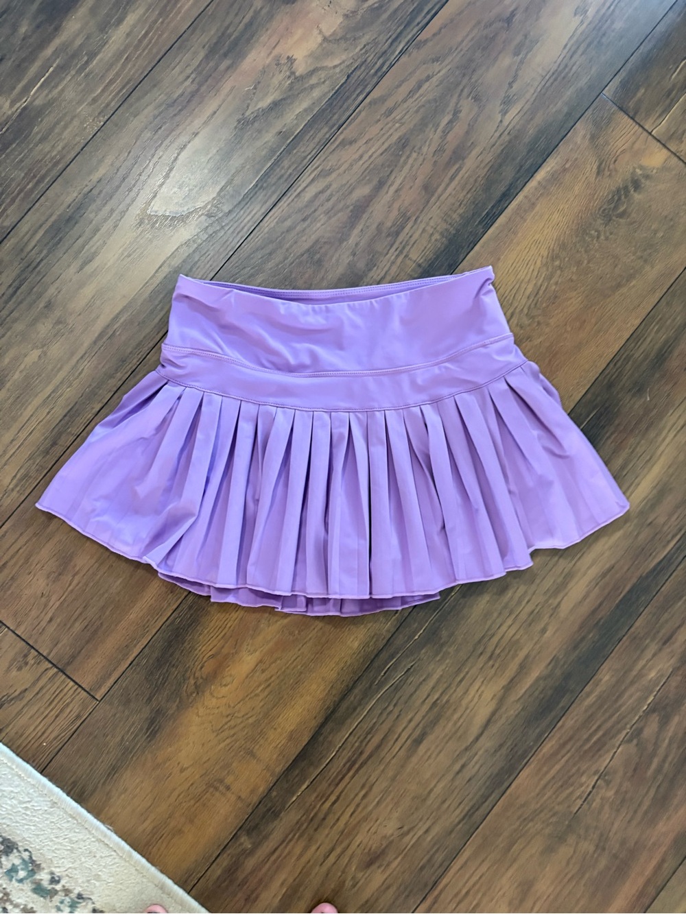 Goldhinge Pleated Lavender Skater Skirt for Women